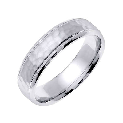 6mm Hammered Handmade Men's Wedding Band