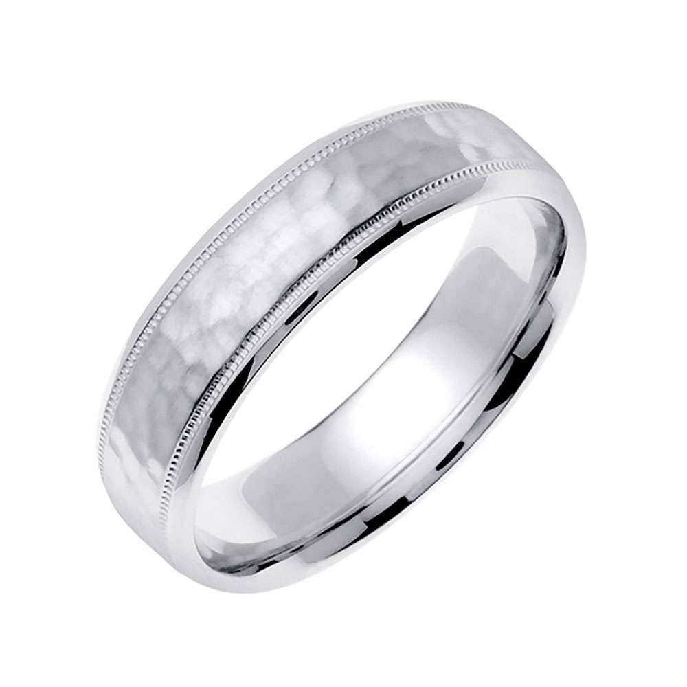 6mm Hammered Handmade Men's Wedding Band - BeverlyDiamonds