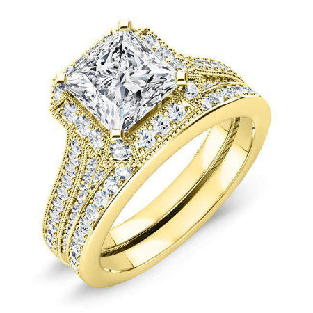 Wallflower Princess Diamond Bridal Set (Lab Grown Igi Cert) yellowgold