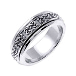 7mm Knot Pattern Celtic Men's Wedding Band - BeverlyDiamonds