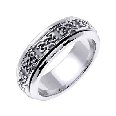 7mm Knot Pattern Celtic Men's Wedding Band