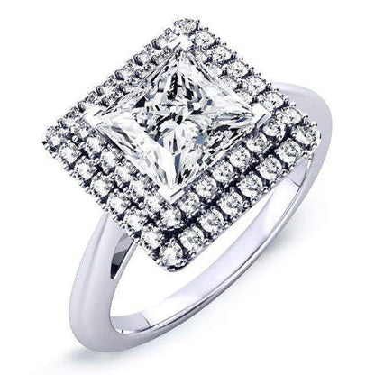 Tulip - GIA Natural Princess Diamond Engagement Ring