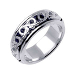 8mm Chain Link Pattern Celtic Men's Wedding Band - BeverlyDiamonds
