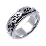 8mm Spiral Pattern Celtic Men's Wedding Band - BeverlyDiamonds