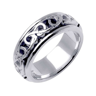 8mm Chain Link Pattern Celtic Men's Wedding Band