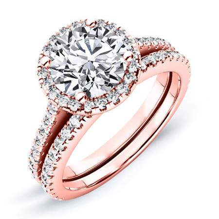 Mallow Round Diamond Bridal Set (Lab Grown Igi Cert) rosegold