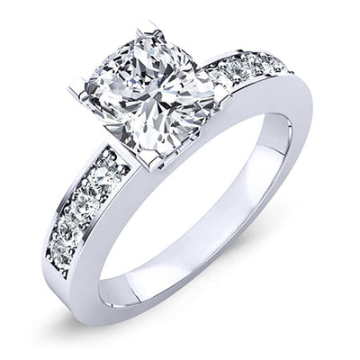 Eliza Cushion Diamond Engagement Ring (Lab Grown Igi Cert) whitegold