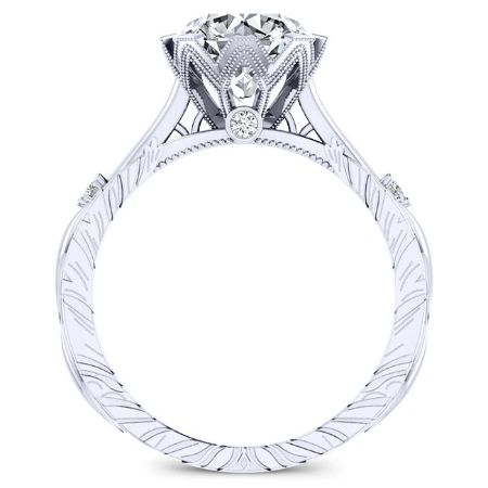 Arbor Round Diamond Engagement Ring (Lab Grown Igi Cert) whitegold