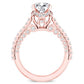 Garland Round Diamond Engagement Ring (Lab Grown Igi Cert) rosegold
