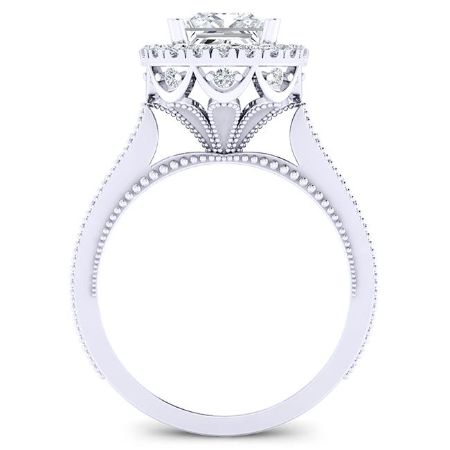 Mawar Princess Diamond Engagement Ring (Lab Grown Igi Cert) whitegold