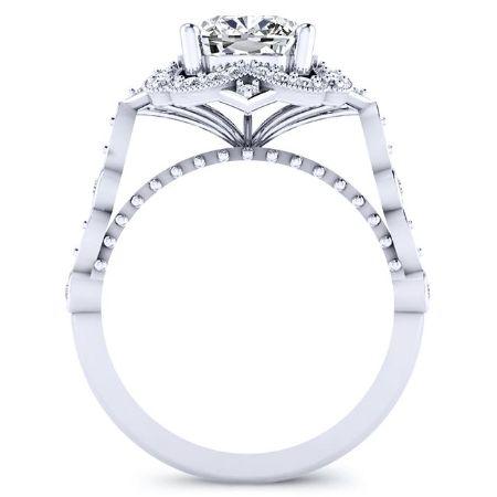 Hana Cushion Diamond Engagement Ring (Lab Grown Igi Cert) whitegold