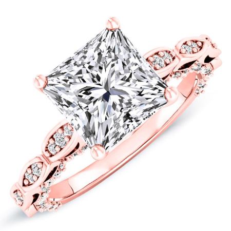 Peregrine Princess Diamond Bridal Set (Lab Grown Igi Cert) rosegold