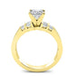 Carnation Princess Diamond Engagement Ring (Lab Grown Igi Cert) yellowgold