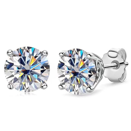 Thena Moissanite Earrings whitegold