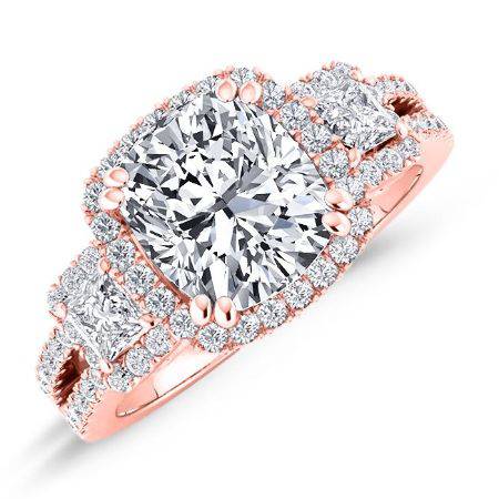 Erica Cushion Diamond Bridal Set (Lab Grown Igi Cert) rosegold