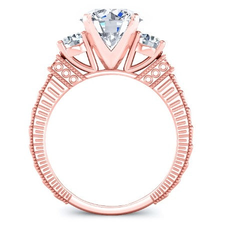 Angelonia Round Diamond Engagement Ring (Lab Grown Igi Cert) rosegold