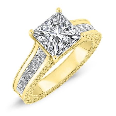 Edelweiss Princess Diamond Bridal Set (Lab Grown Igi Cert) yellowgold