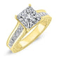 Edelweiss Princess Diamond Bridal Set (Lab Grown Igi Cert) yellowgold