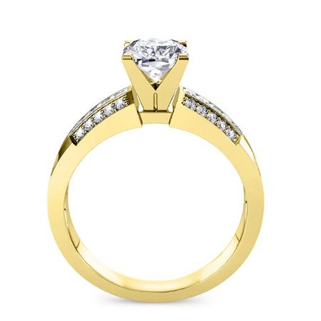 Crocus Cushion Diamond Engagement Ring (Lab Grown Igi Cert) yellowgold