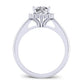 Callalily Cushion Diamond Engagement Ring (Lab Grown Igi Cert) whitegold