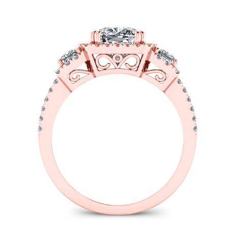 Erica Cushion Diamond Engagement Ring (Lab Grown Igi Cert) rosegold