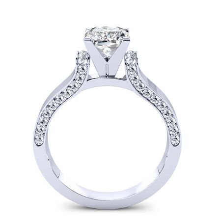 Lavender Cushion Diamond Engagement Ring (Lab Grown Igi Cert) whitegold