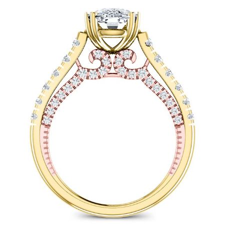 Nasrin Cushion Diamond Engagement Ring (Lab Grown Igi Cert) yellowgold