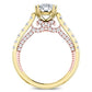 Nasrin Cushion Diamond Engagement Ring (Lab Grown Igi Cert) yellowgold