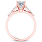 Wisteria Princess Diamond Engagement Ring (Lab Grown Igi Cert) rosegold