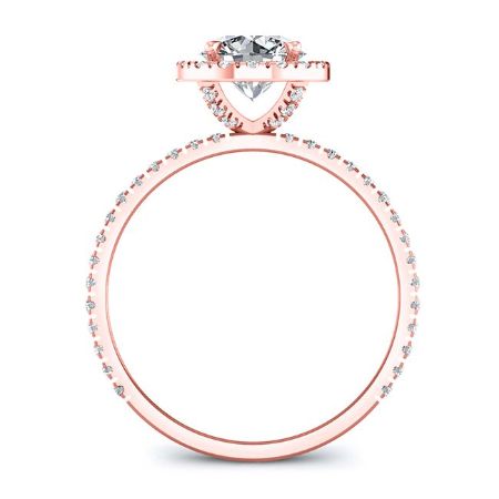 Columbine Round Diamond Engagement Ring (Lab Grown Igi Cert) rosegold