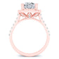 Aster Cushion Diamond Engagement Ring (Lab Grown Igi Cert) rosegold