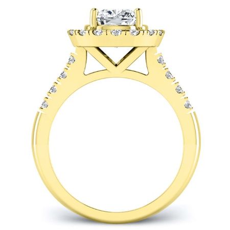 Velvet Cushion Diamond Engagement Ring (Lab Grown Igi Cert) yellowgold