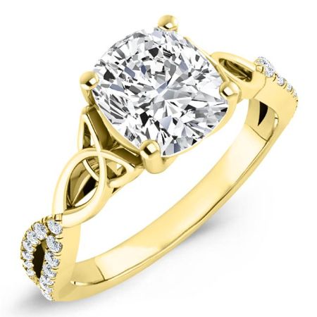 Pavonia Cushion Diamond Bridal Set (Lab Grown Igi Cert) yellowgold