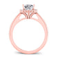 Callalily Cushion Diamond Engagement Ring (Lab Grown Igi Cert) rosegold