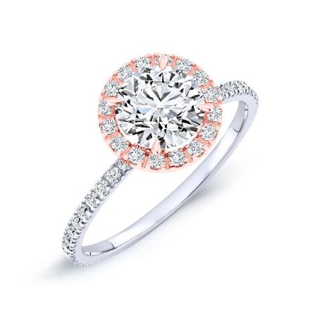 Columbine Round Diamond Bridal Set (Lab Grown Igi Cert) whitegold