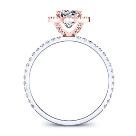 Columbine Cushion Diamond Engagement Ring (Lab Grown Igi Cert) whitegold