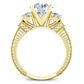 Angelonia Round Diamond Engagement Ring (Lab Grown Igi Cert) yellowgold
