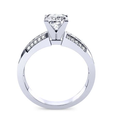 Crocus Cushion Diamond Engagement Ring (Lab Grown Igi Cert) whitegold
