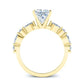 Redbud Princess Diamond Engagement Ring (Lab Grown Igi Cert) yellowgold