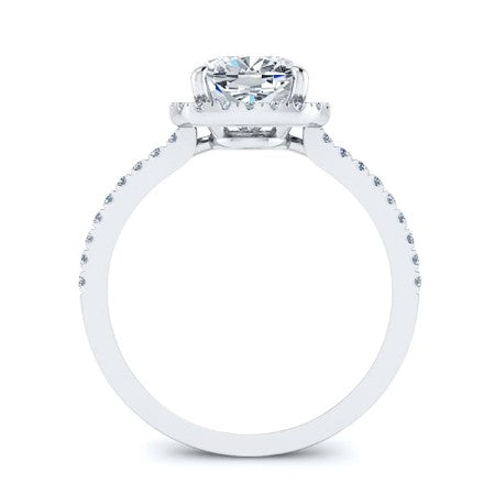 Bergenia Cushion Diamond Engagement Ring (Lab Grown Igi Cert) whitegold