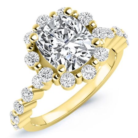 Privet Cushion Diamond Bridal Set (Lab Grown Igi Cert) yellowgold