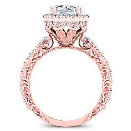 Canna Round Diamond Engagement Ring (Lab Grown Igi Cert) rosegold