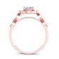 Petal Cushion Diamond Engagement Ring (Lab Grown Igi Cert) rosegold