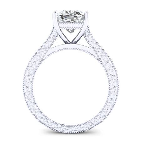 Edelweiss Cushion Diamond Engagement Ring (Lab Grown Igi Cert) whitegold
