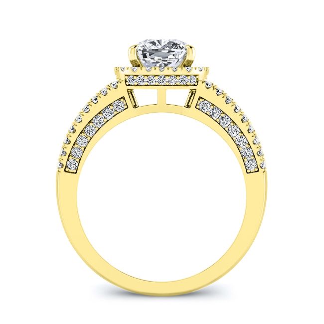 Honesty Cushion Diamond Engagement Ring (Lab Grown Igi Cert) yellowgold