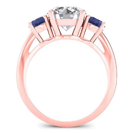 Fuschia Round Diamond Engagement Ring (Lab Grown Igi Cert) rosegold