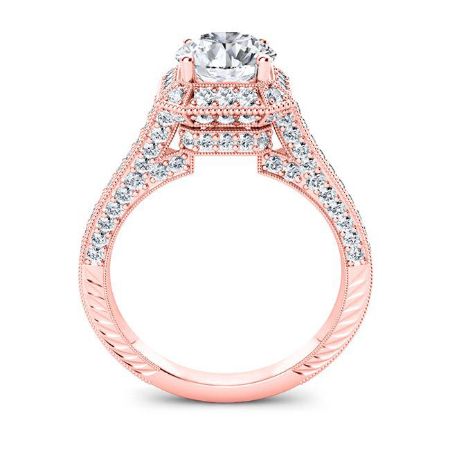 Wallflower Round Diamond Engagement Ring (Lab Grown Igi Cert) rosegold