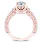 Belle Cushion Diamond Engagement Ring (Lab Grown Igi Cert) rosegold