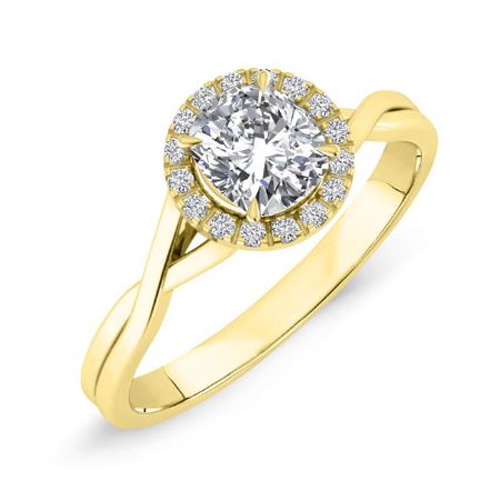 Larkspur Cushion Diamond Bridal Set (Lab Grown Igi Cert) yellowgold