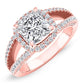 Honesty Princess Diamond Bridal Set (Lab Grown Igi Cert) rosegold